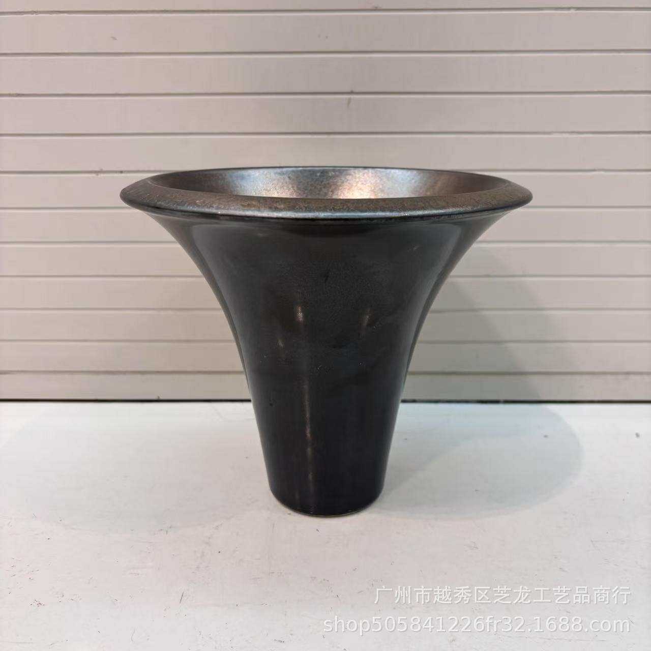 中式日式侘寂禅意永生苔藓文竹蕨类陶瓷花器茶室民宿酒店花瓶摆件