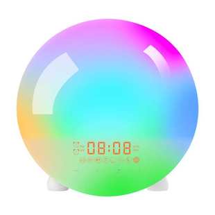 亚马逊新款LED炫彩电子闹钟唤醒灯 日出日落起床伴睡定时开关夜灯