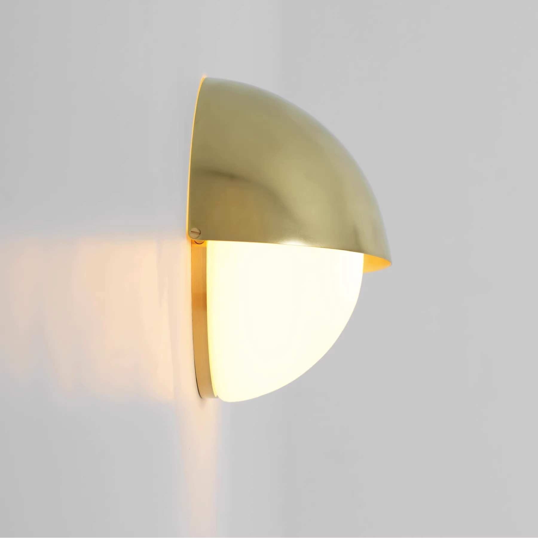 高端户外不锈钢壁灯半圆球奶白照明灯别墅餐厅卧室灯床头挂墙壁灯