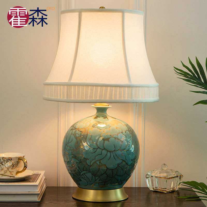 简约现代中式陶瓷台灯卧室床头灯客厅开关影青瓷装饰美式清花瓷,模玩/动漫/周边/娃圈三坑/桌游,模型制作工具/辅料耗材,淘宝优惠券,粉丝福利购,淘宝优惠卷