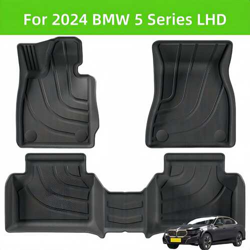 For 2024 BMmW 5 Series LHD TPE Car Floor Mat/Rear Trunk Mat