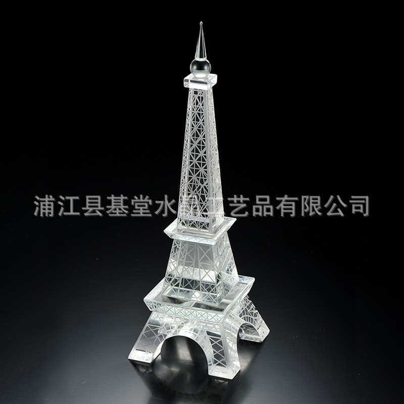 水晶埃菲尔铁塔音乐盒 八音盒生日礼物创意礼品 工艺品