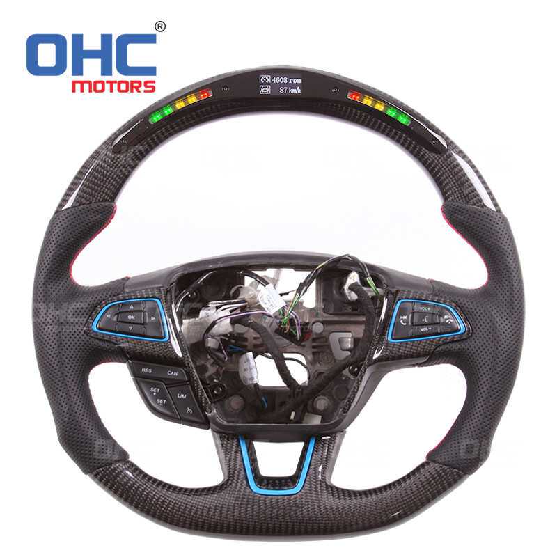 适用于2016福特福克斯ST RS MK2 MK3 MK4真碳纤维汽车方向盘改装