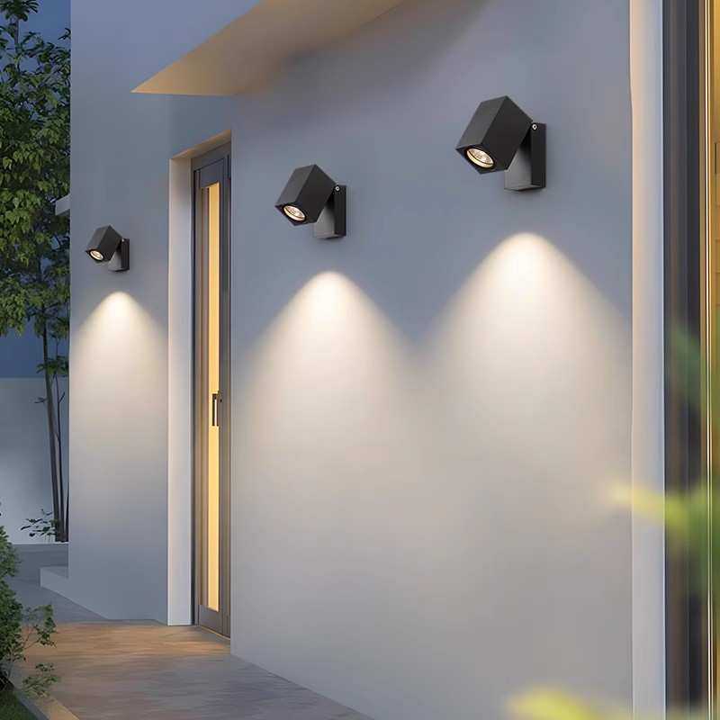 户外可折叠调角度LED壁灯阳台露台柱子灯防水灯酒店庭院外墙壁灯