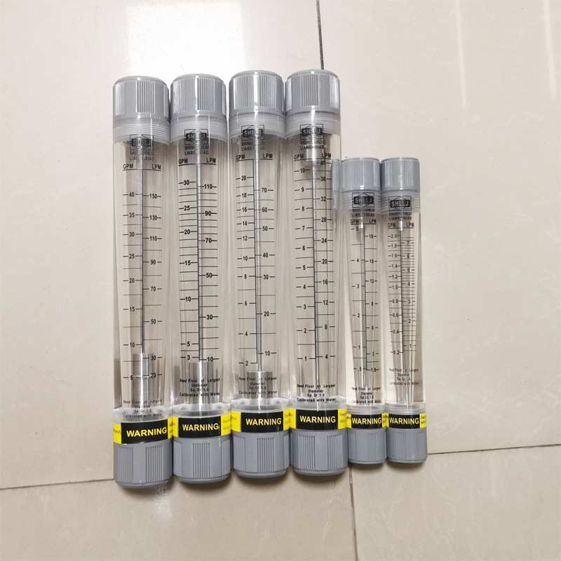 反渗透设备管道式有机玻璃流量计LZM-25G量程5-60GPM浮子流量计