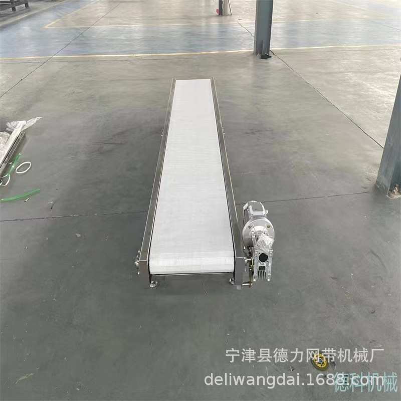 罐装饮料流水线链板输送带304不锈钢网带平顶链输送机