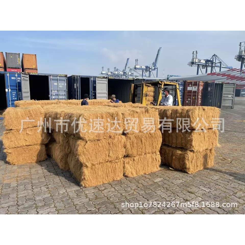 越南工厂椰丝棕丝椰壳纤维盆栽铺面床垫棕板原料亚马逊海外