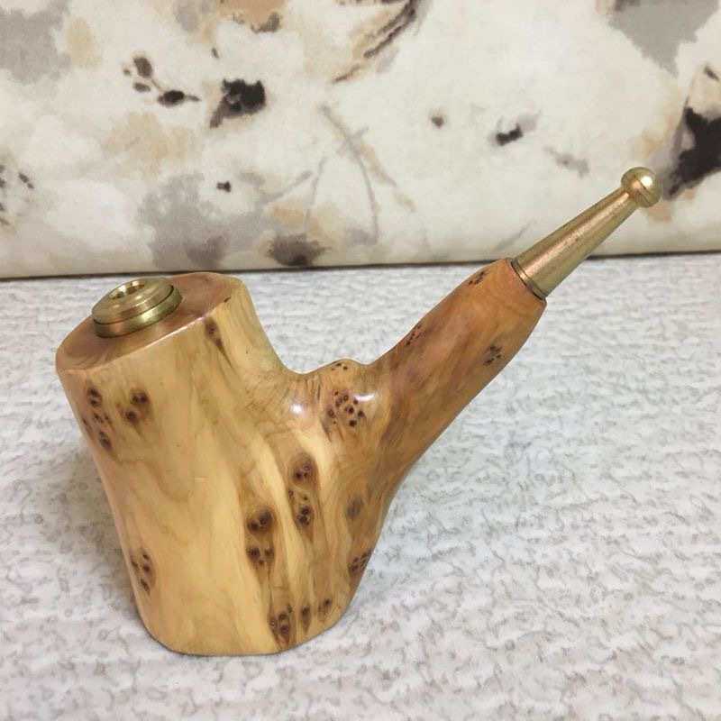 太行崖柏随形烟斗带瘤疤高油密天然崖柏老料特色烟斗送长辈送男友