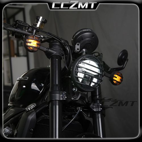 适用春风450CLC灯罩 前后转向灯大灯罩后尾灯保护盖复古改装配件