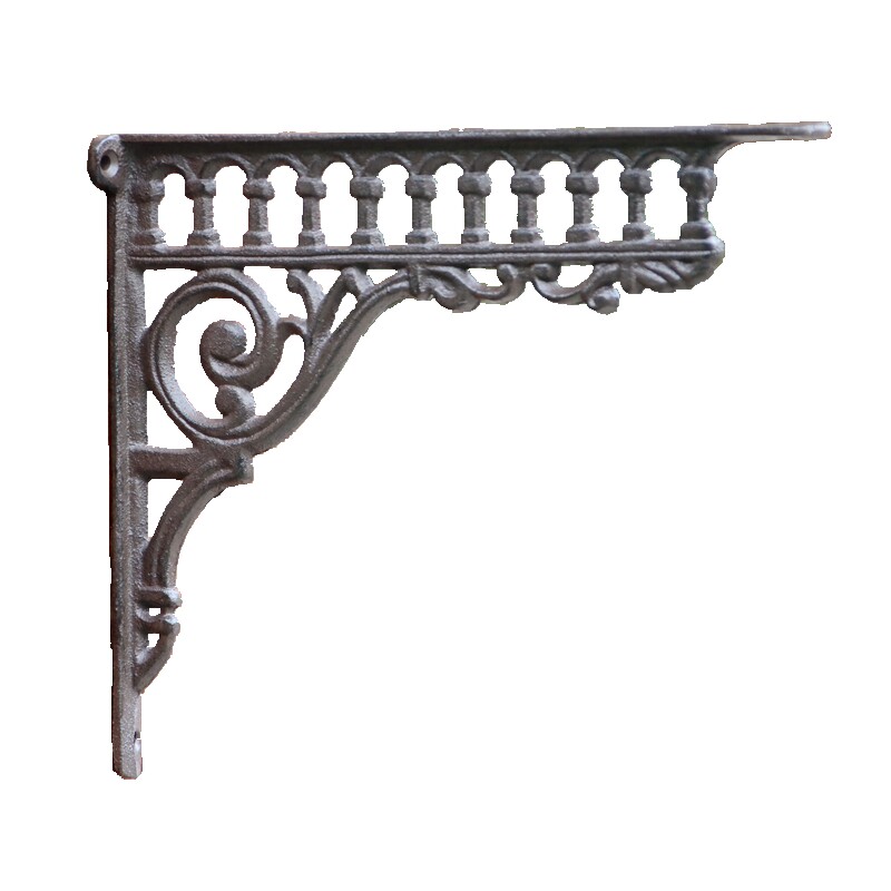 欧式复古三角铸铁支撑架墙上层板托承重吊柜一字隔板托架置物直架