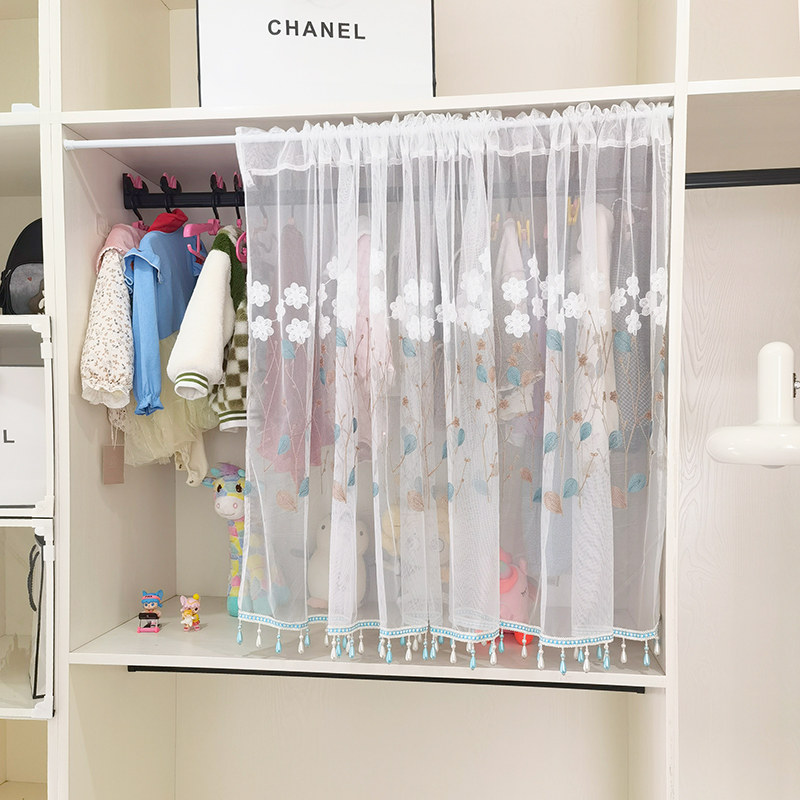 门帘立体叶子刺绣遮挡帘盖布半帘日式百搭隔断衣服衣架遮丑围挡帘,居家布艺,门帘,淘宝优惠券,粉丝福利购,淘宝优惠卷