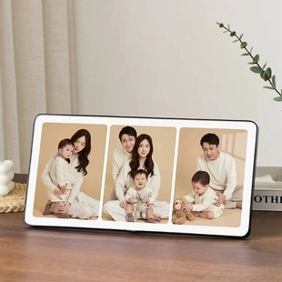 三联照片定制相框摆台宝宝三宫格桌摆婚纱照全家福相片冲印加制作