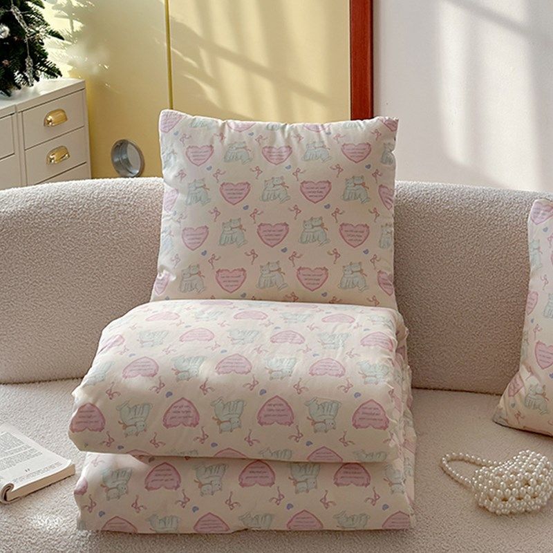 全棉抱枕被子两用二合一纯棉午睡毯子办公室午休枕头被车载靠垫,居家布艺,抱枕被,淘宝优惠券,粉丝福利购,淘宝优惠卷