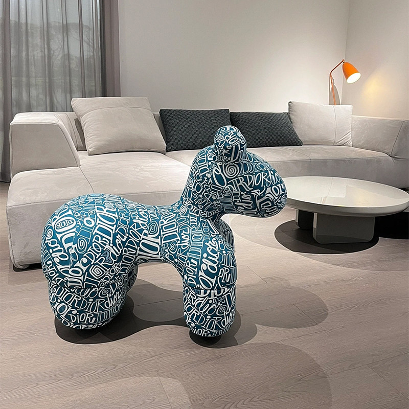 网红小马椅创意轻奢沙发座客厅大型落地摆件羊驼凳子乔迁新居礼品,家居饰品,落地摆件,淘宝优惠券,粉丝福利购,淘宝优惠卷