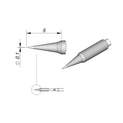 西班牙 JBC C115-101 圆锥形烙铁头 C115101 0,1 mm