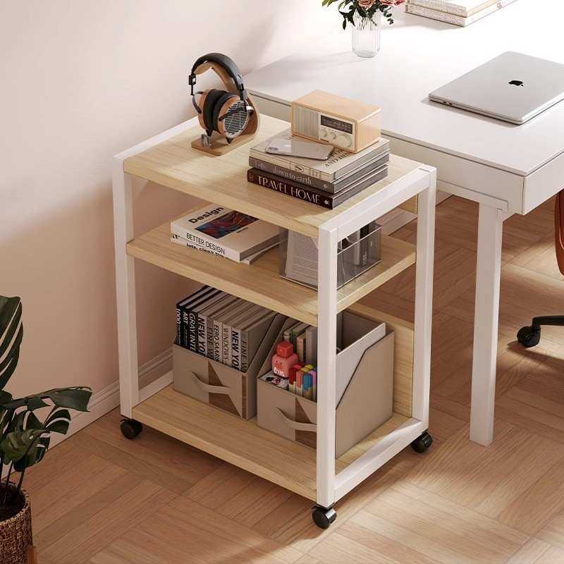 书桌旁置物架落地家用多层小推车铁艺可移动收纳架客厅分层小架子,3C数码配件,摄像机配件,淘宝优惠券,粉丝福利购,淘宝优惠卷