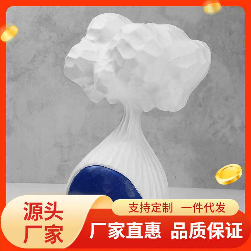 现代艺术人物雕塑抽像人脸树脂创意摆件样板房销售中心软装搭配