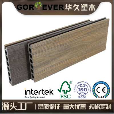 双面双色2代共挤塑木地板户外WPC木塑地板室外塑木板wpc decking