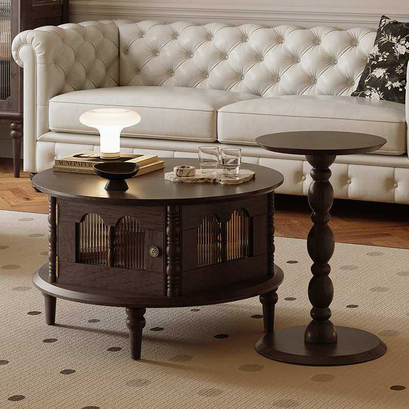 法式复古实木圆形茶几组合客厅家用美式高级感2025新款中古风圆几,模玩/动漫/周边/娃圈三坑/桌游,模型制作工具/辅料耗材,淘宝优惠券,粉丝福利购,淘宝优惠卷