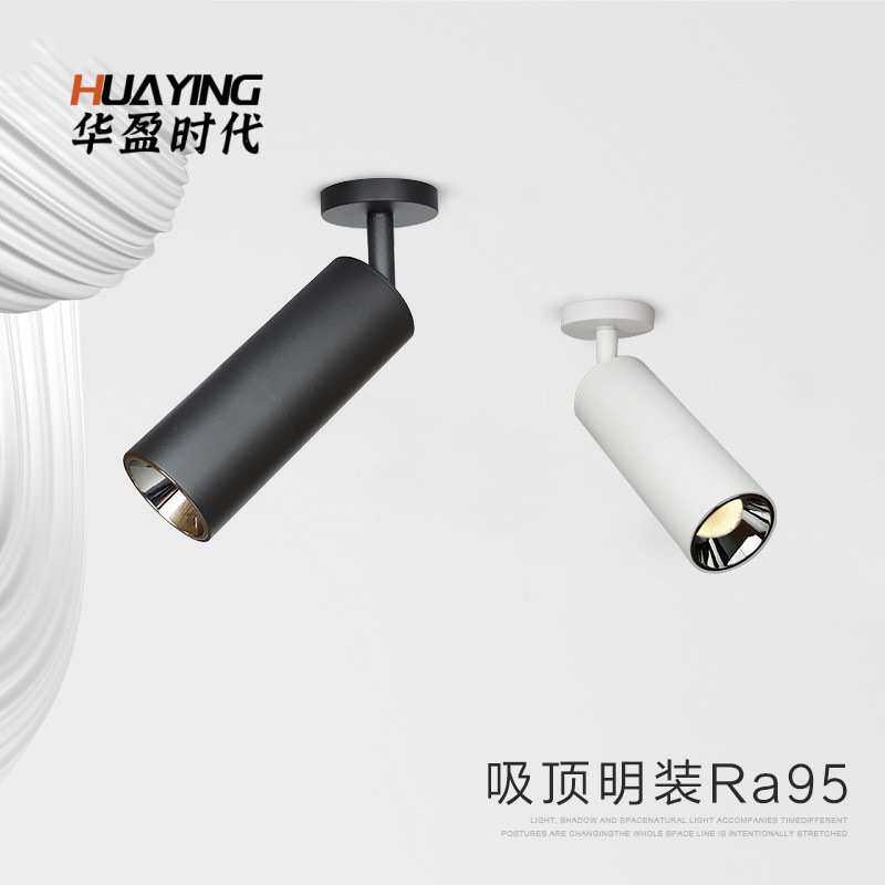 北欧个性创意筒灯店铺洗墙照画客厅背景墙cob无主灯设计明装射灯