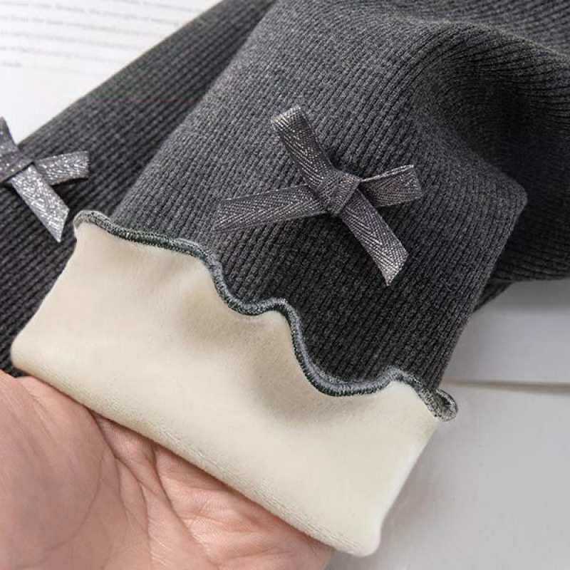 宝宝外穿新款女童加绒洋气秋冬过冬打底裤绒儿童2024薄绒一体裤子