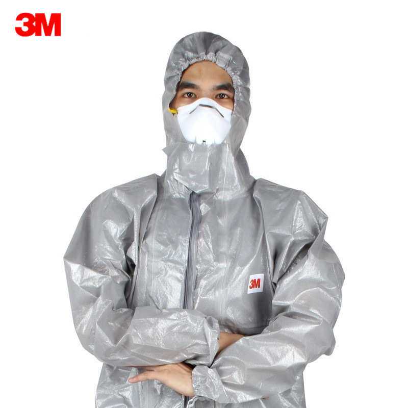 3M4570化学连体带帽防护服防尘静电颗粒物防液体喷溅劳保用防化服