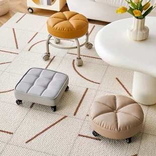 滑轮矮凳家用美缝凳万向轮小凳子拆快递滑滑凳擦地多功能带轮矮凳