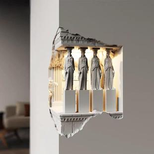 雅典娜帕特农神庙石膏灯LED走廊过道石嵌入式墙角壁灯走廊壁灯