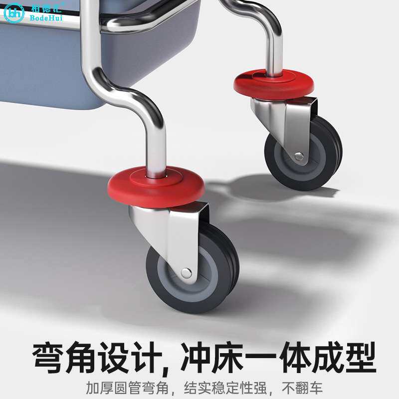 酒店不锈钢手推餐盘收集车餐具收碗车餐厅饭店三层食堂小推车餐车
