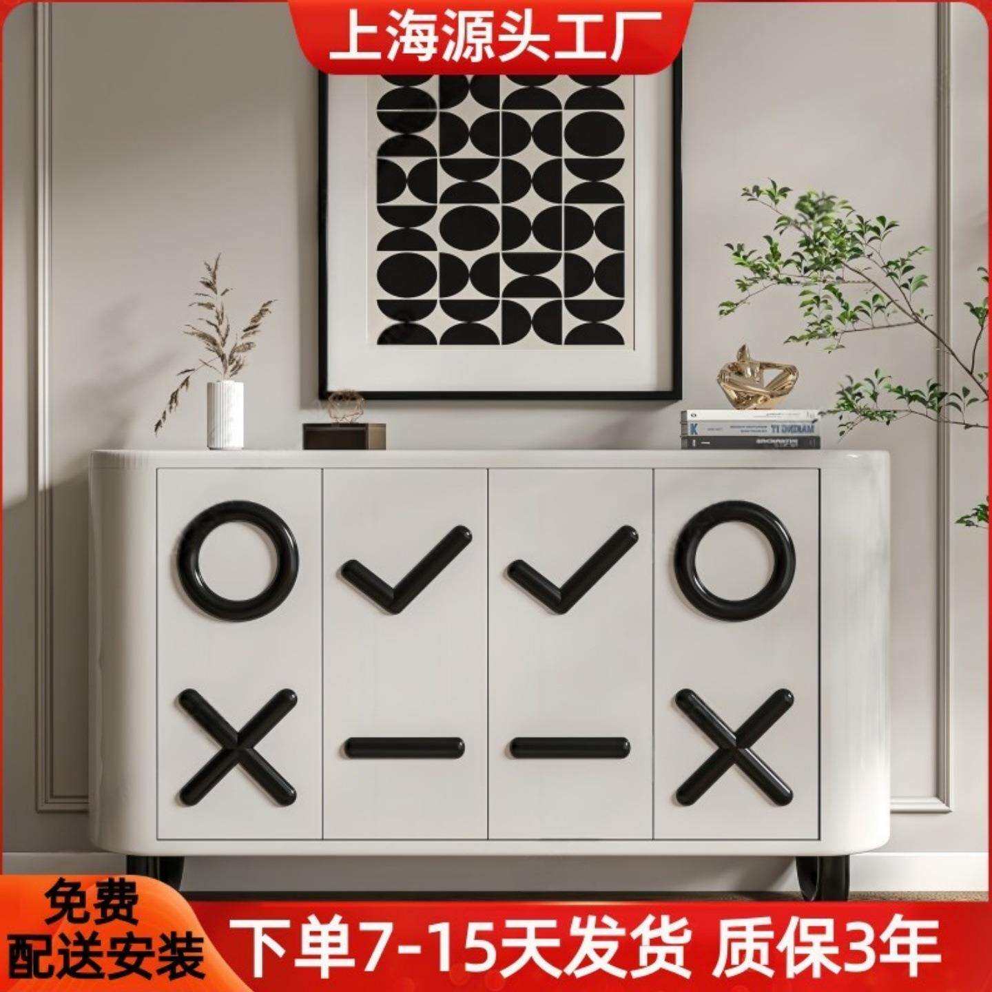 法式烤漆餐边柜实木入户玄关柜装饰柜多功能收纳储物柜卧室床尾柜
