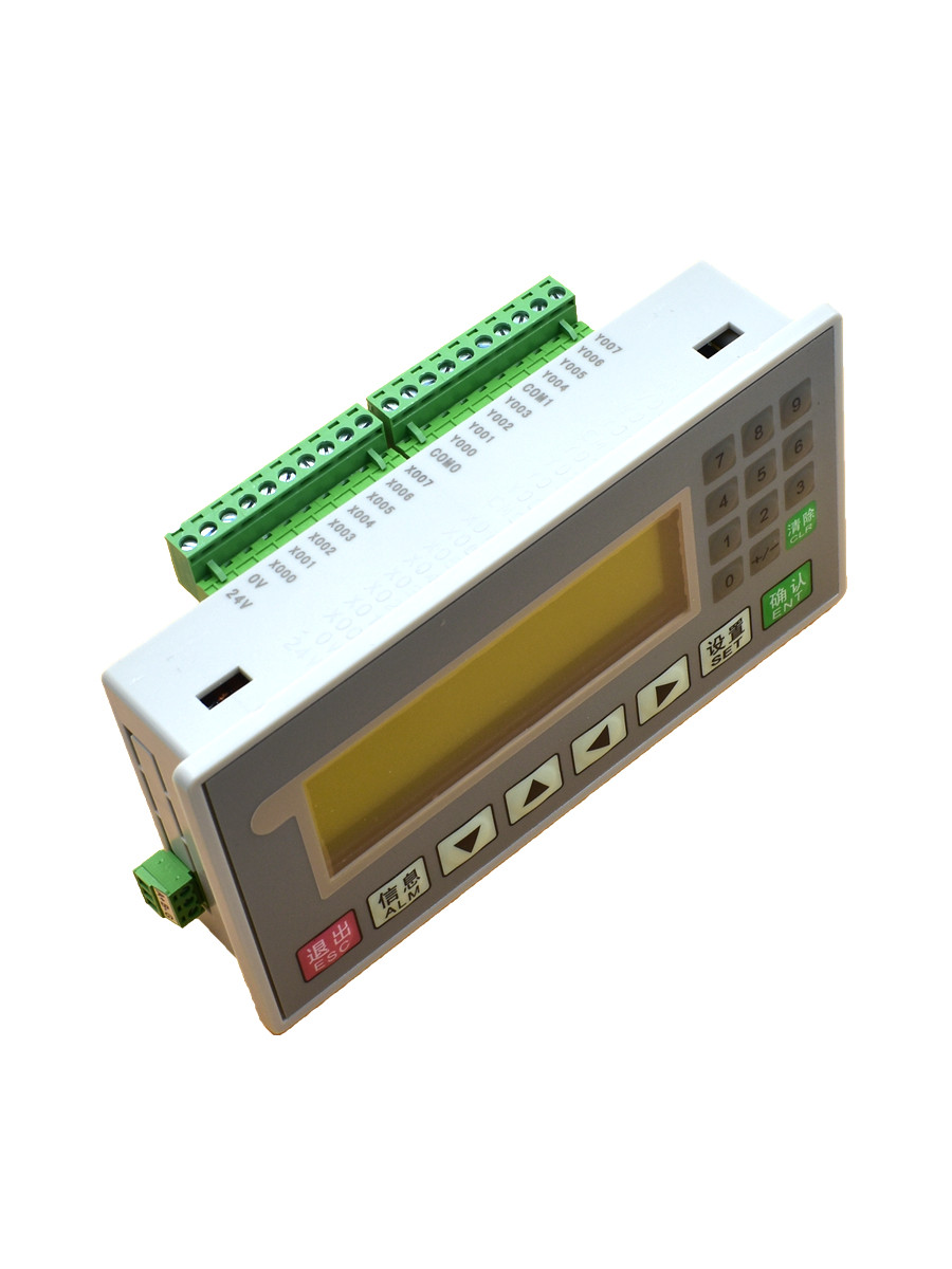 文本plc一体机控制器FX2N-16MR/T国产可编程工控板op320-a显示屏
