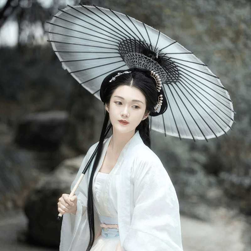 拾梦日式古风长柄真丝油纸伞和伞和风伞古典古装伞摄影渐变汉服伞
