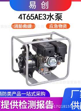 4T65AE3水泵应急火场灭火泵农田灌溉抽水泵汽油机小型抽水泵