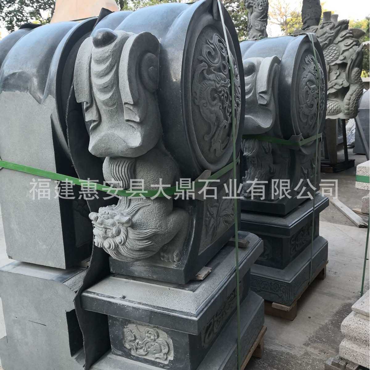 石材抱鼓祠堂寺院大门摆放 庭院门口石鼓摆放 石雕门墩 供应发