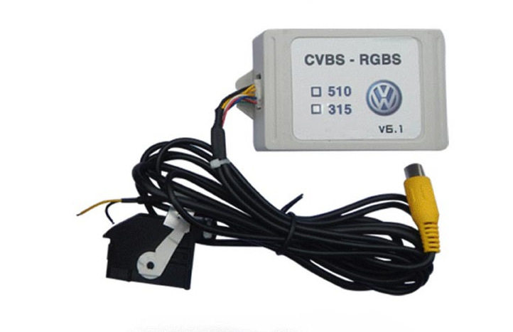 适用于CVBS转RGB大众RCD510倒车后视AV转RGB解码器大众后视转换盒