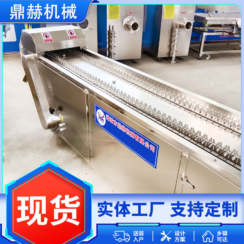 厂家供应全自动不锈钢鸡爪切段机  商用餐店鸡鸭肉类加工切段机