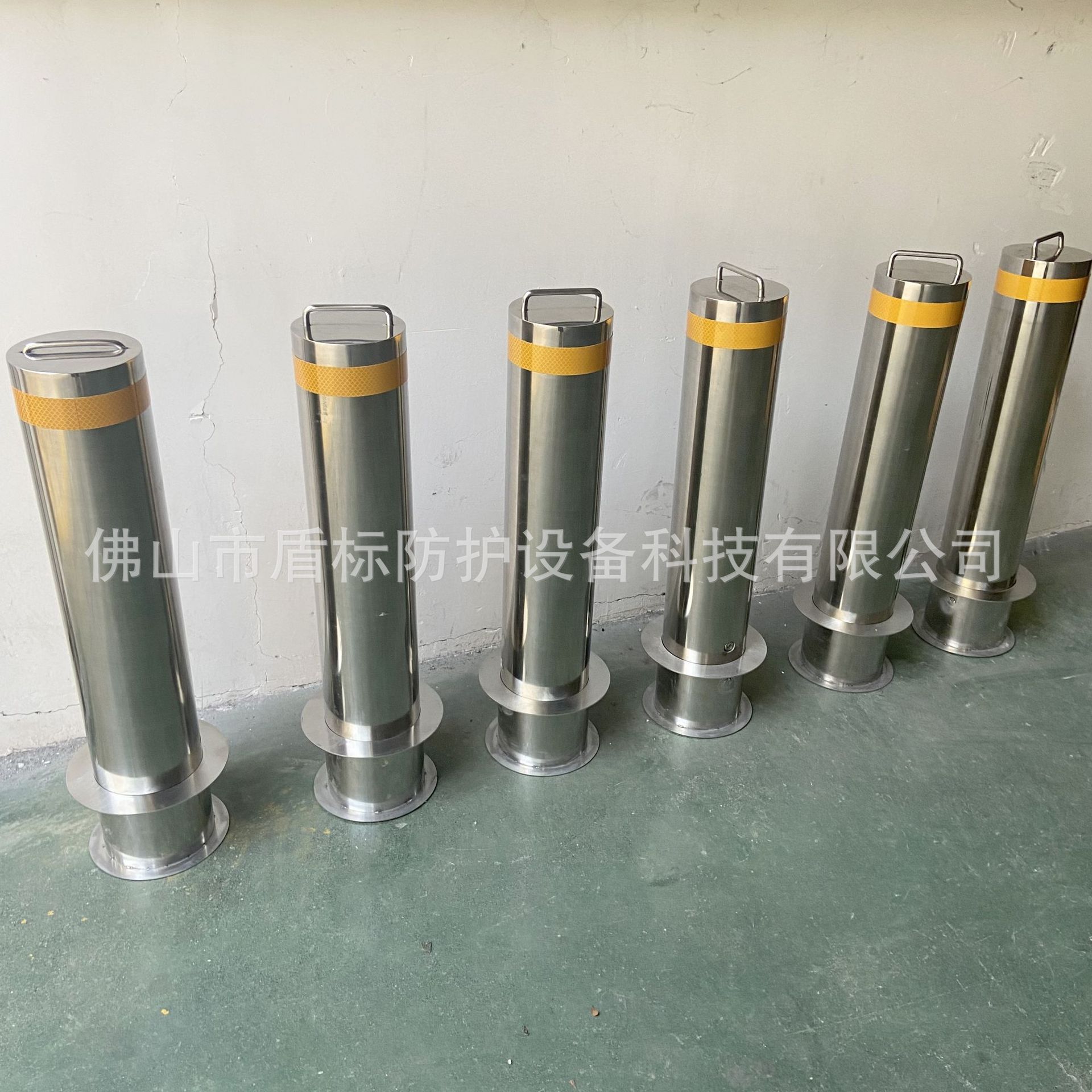 不锈钢警示可拆卸活动固定路柱自动伸缩挡车桩升降隔离桩600高