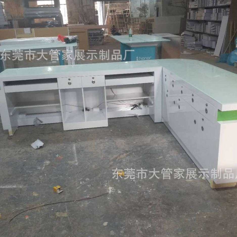 中国电信业务受理台营业厅前台服务前台席L型转角受理台收银台