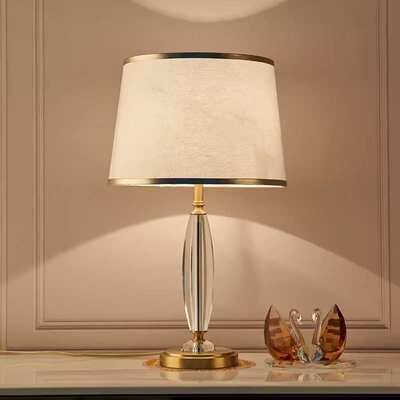 主卧床头灯台灯沙发床家装可调光北欧欧式水晶轻奢灰色奢华酒店灯