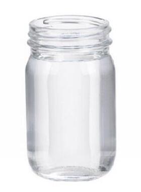 色透明标准广口瓶玻璃 500ml 白色聚丙烯盖 聚乙烯盖垫 盒=24个