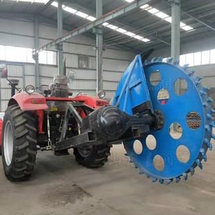 小型四轮园林排水开沟机 农用果园翻土旋耕机 圆盘式链条式开沟机