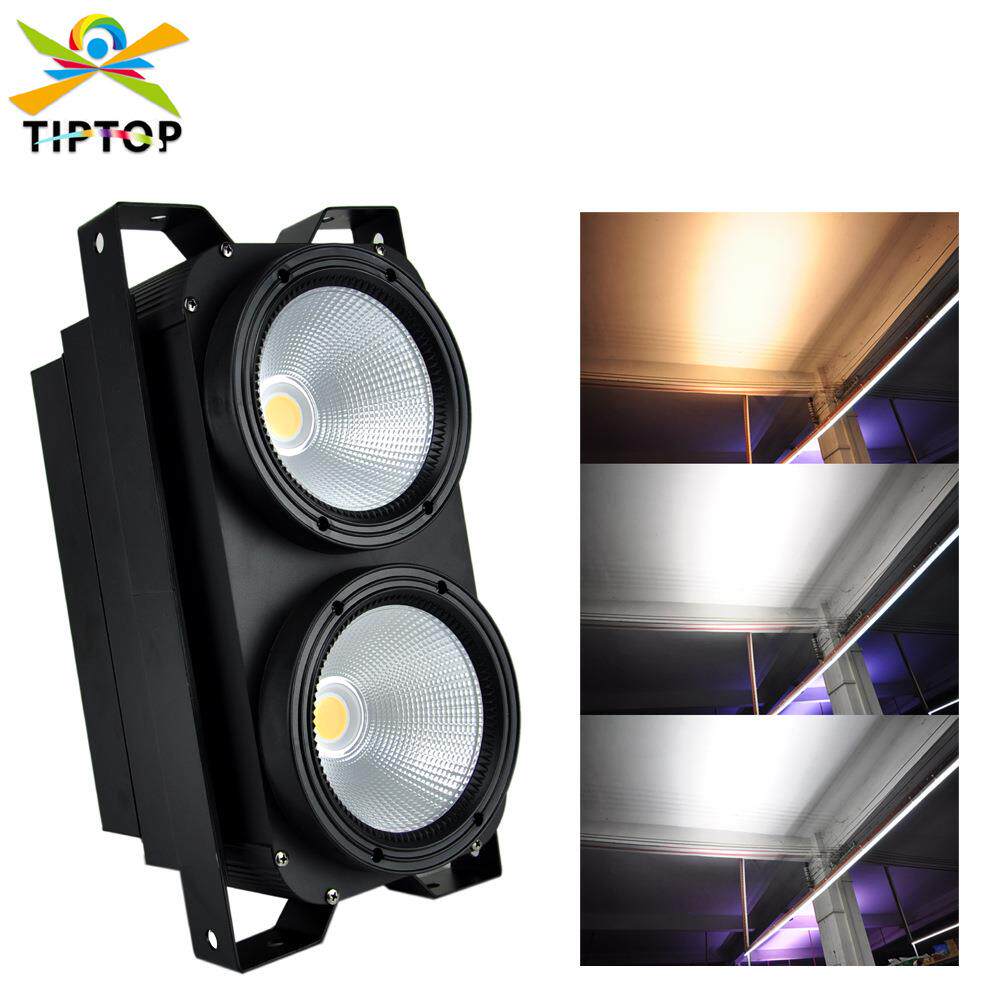 不夜天冷白暖白点控2眼观众灯COB灯珠2颗100W舞台迪厅背景照明灯