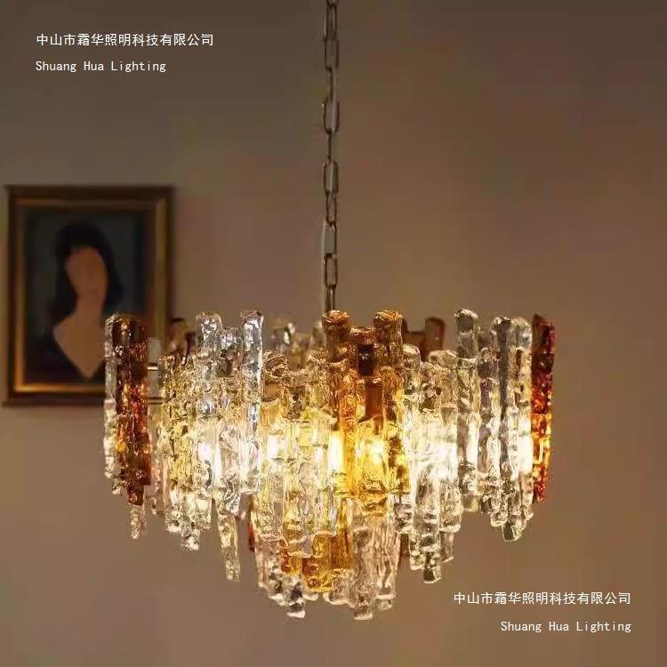后现代时尚奢华意大利艺术冰条冰柱玻璃客厅吊灯餐厅吊灯卧室灯具