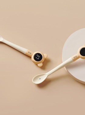 Flybee斐彼新生婴儿感温勺测温勺宝宝喂水喂奶智能辅食勺子