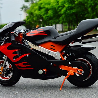 儿童骑士带灯小型摩托车迷你小跑车小摩托车49cc非成人汽油儿童