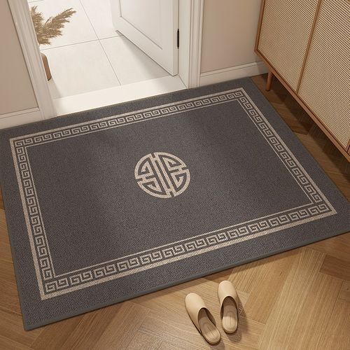 新中式地垫入户门垫定制家用客厅地毯进门玄关脚垫大门口垫子防滑