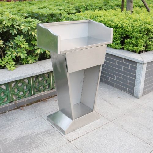 户外物业接待台迎宾登记台餐厅不锈钢演讲台酒店发言台咨询咨客台