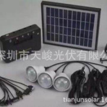 太阳能发电光控感应家用免线便携应急照明充电灯户外小型电源系统