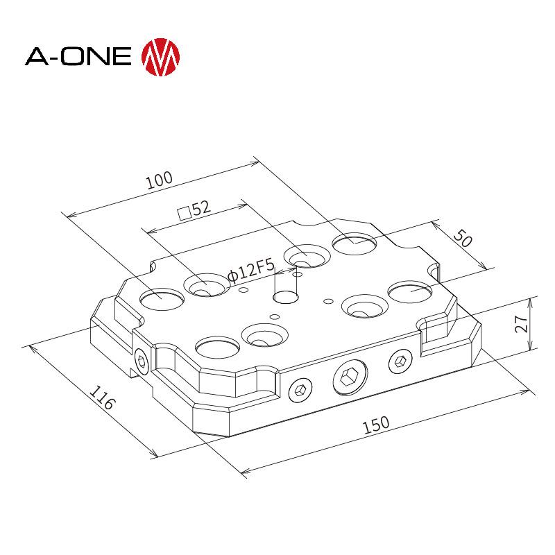 A-ONE机床夹具零点定位快锁系统 快速更换工件夹具零点定位快换板