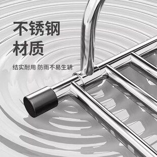 阳台护栏晾衣架窗户外防盗网卡扣式晾晒神器家用窗台可伸缩晾鞋架